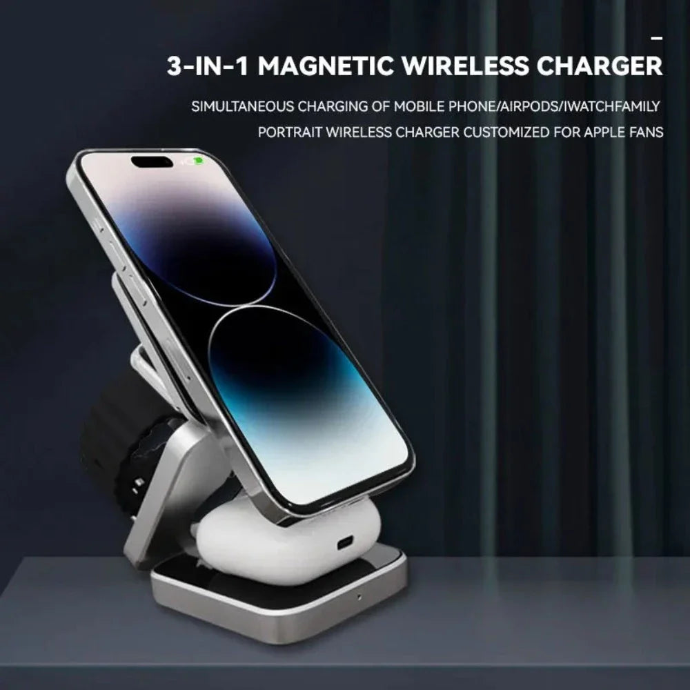 3 in 1 Foldable Wireless Charging Stand