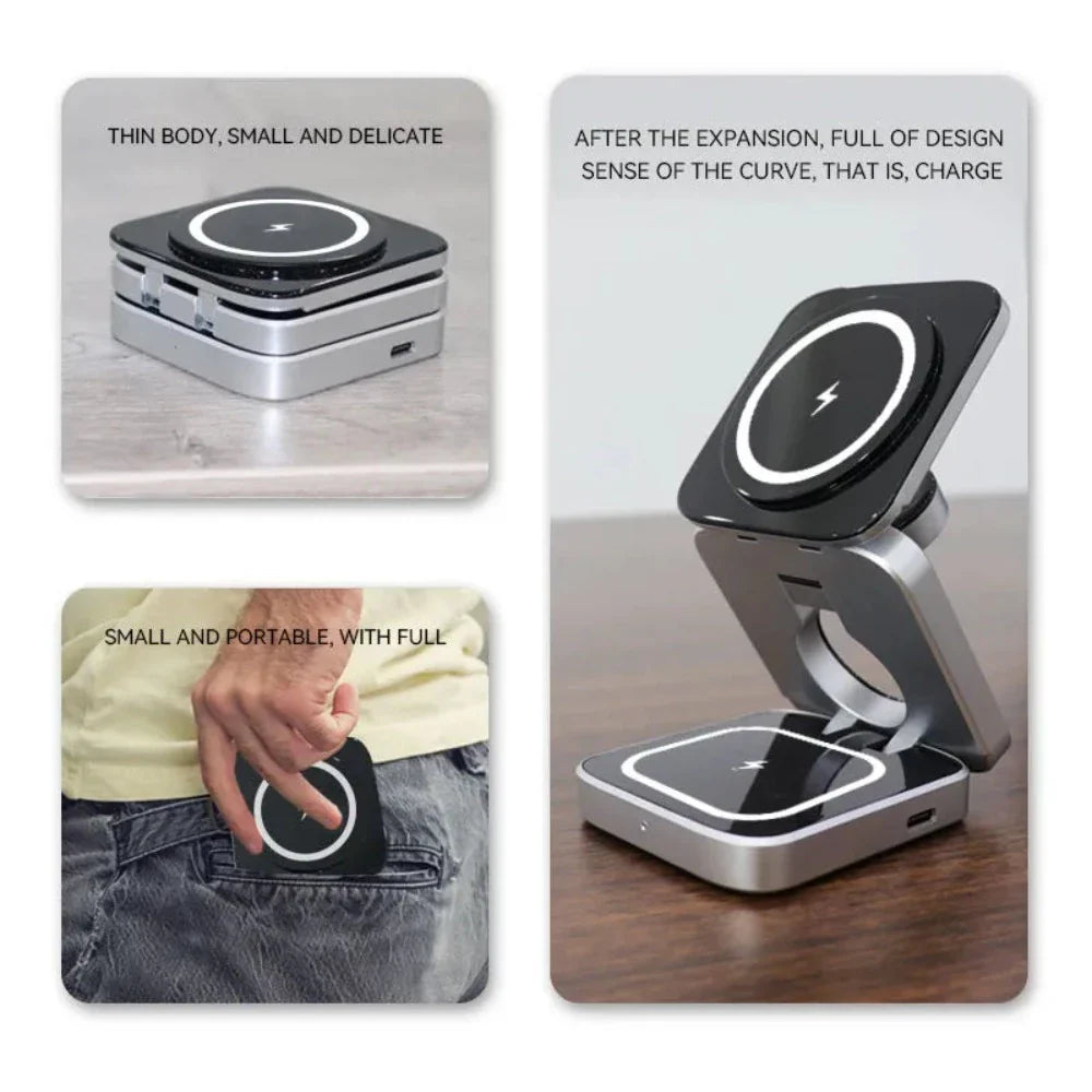 3 in 1 Foldable Wireless Charging Stand