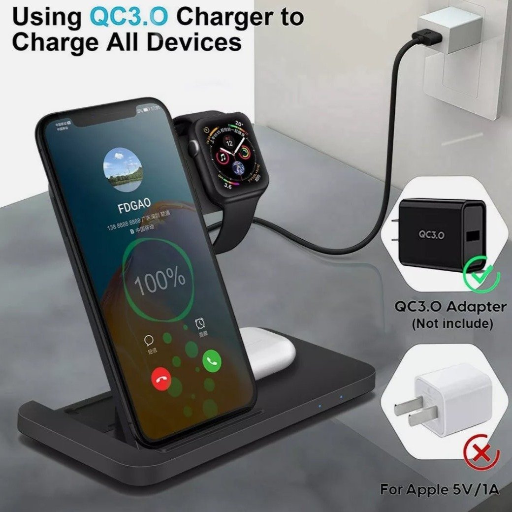 Apple 3 in 1 Wireless Foldable Charging Station