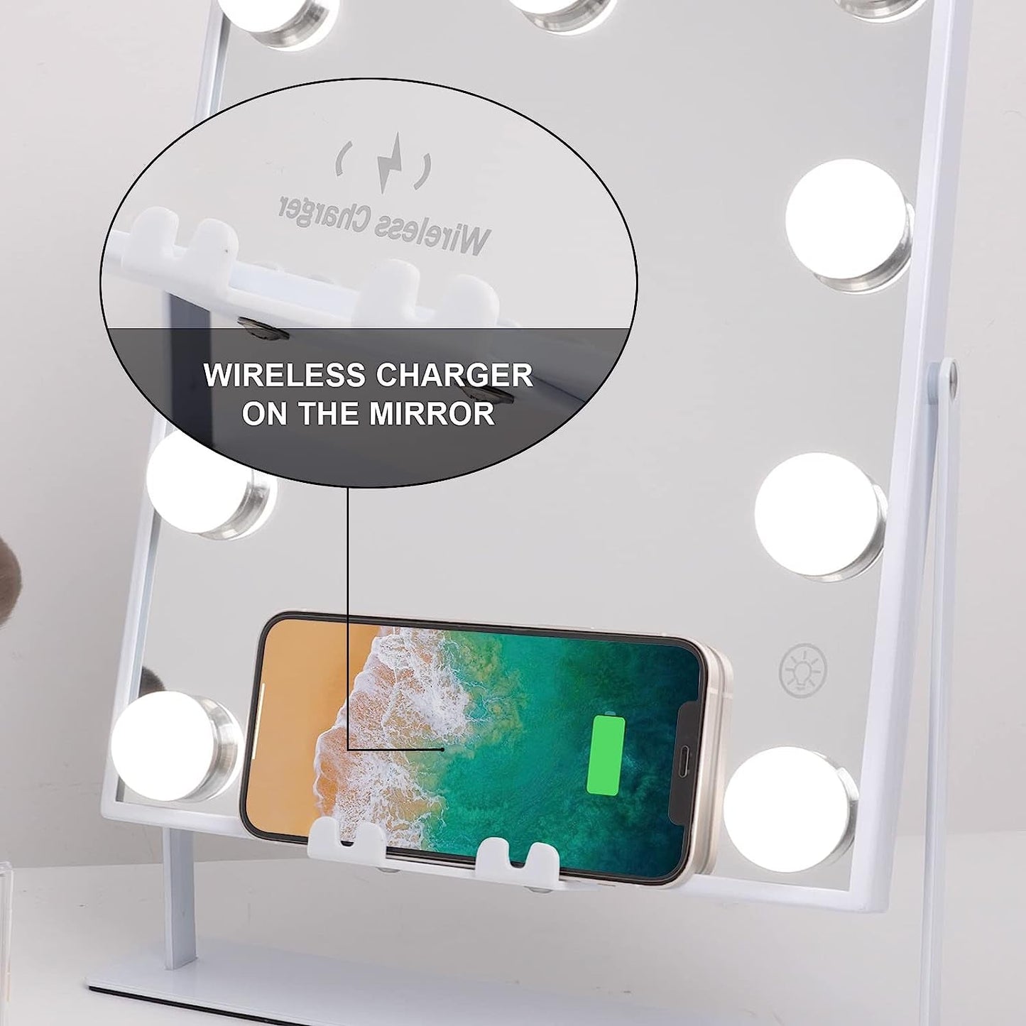 Magic Vanity Mirror with Bluetooth & Wireless Charging